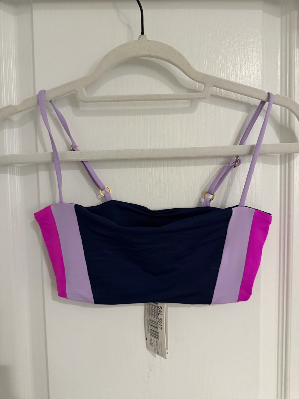 L*Space Rebel Heart Bikini Top in Navy, Lavender & Magenta